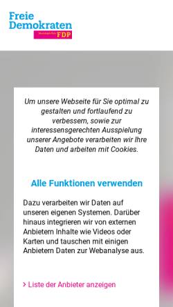 Vorschau der mobilen Webseite www.fdp-rlp.de, FDP Rheinland-Pfalz