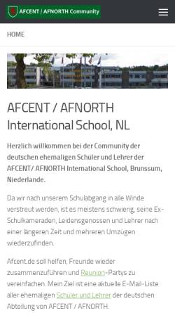 Vorschau der mobilen Webseite www.afcent.de, Brunssum/Niederlande - AFCENT International High School