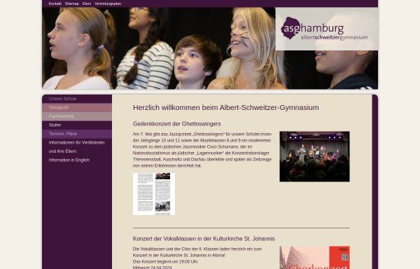 Vorschau von www.asg-ehemalige.de, Hamburg - Albert-Schweitzer-Gymnasium (ASG) - Seiten der Ehemaligen