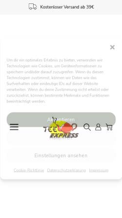 Vorschau der mobilen Webseite tee-express.de, Tee Express