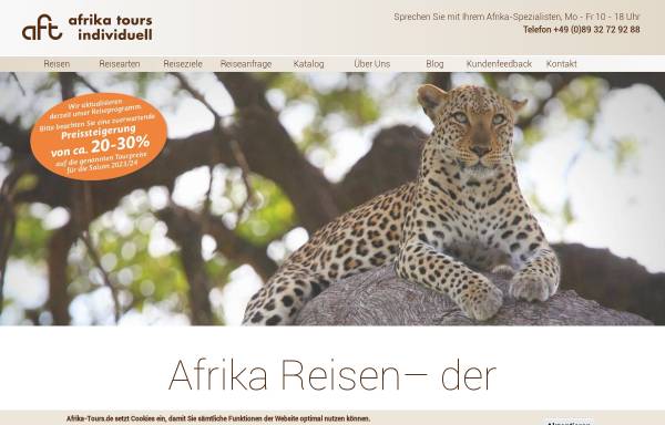 Vorschau von www.afrika-tours.de, Afrika Tours Individuell