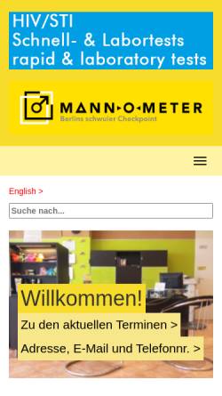 Vorschau der mobilen Webseite www.mann-o-meter.de, Mann-O-Meter e.V.