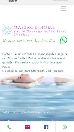 Vorschau der mobilen Webseite www.massage-home.de, Ahmet Özel