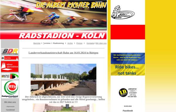 Vorschau von www.radstadion-koeln.de, Arbeitsgemeinschaft Bahnrennsport Köln e.V.