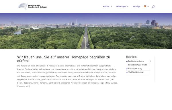 Vorschau von www.dr-hoek.de, Kanzlei Dr.Hök, Stieglmeier & Kollegen