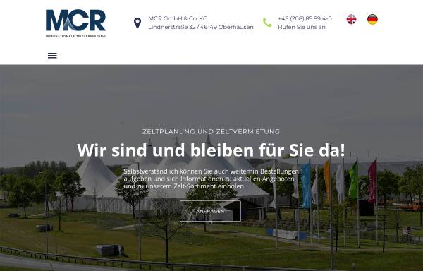 Vorschau von mcr-zelte.de, MCR GmbH & Co.KG