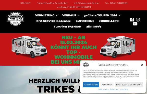 Vorschau von trikes-and-fun.de, Trikes & Fun Pro Drive GmbH