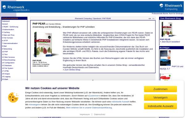 Vorschau von openbook.galileocomputing.de, PHP PEAR