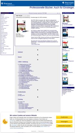 Vorschau der mobilen Webseite openbook.galileocomputing.de, PHP PEAR