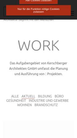 Vorschau der mobilen Webseite www.kerschberger-architekten.de, Kerschberger Architekten GmbH