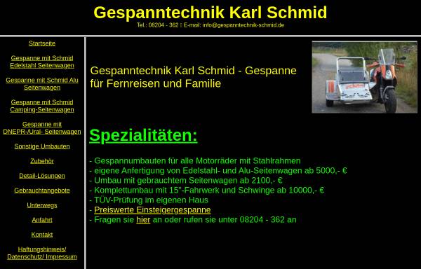 Vorschau von www.gespanntechnik-schmid.de, Gespanntechnik Karl Schmid
