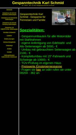 Vorschau der mobilen Webseite www.gespanntechnik-schmid.de, Gespanntechnik Karl Schmid