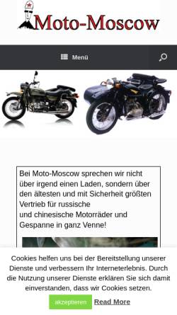Vorschau der mobilen Webseite moto-moscow.de, Moto Moscow