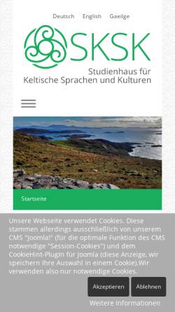 Vorschau der mobilen Webseite www.sksk.de, Studienhaus für keltische Sprachen und Kulturen