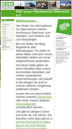 Vorschau der mobilen Webseite www.alpenverein-hochtaunus.de, Deutscher Alpenverein