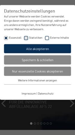 Vorschau der mobilen Webseite www.frickedosing.com, Fricke Abfülltechnik GmbH & Co. KG