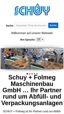 Vorschau der mobilen Webseite schuy.com, Hans Schuy GmbH
