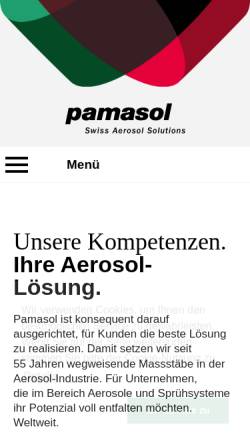 Vorschau der mobilen Webseite www.pamasol.com, Pamasol Willi Mäder AG