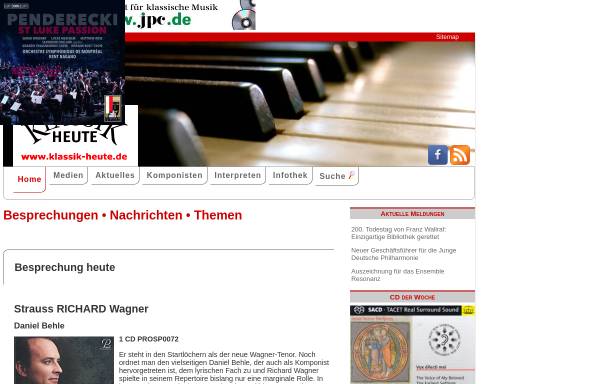 Vorschau von www.klassik-heute.de, Biographie