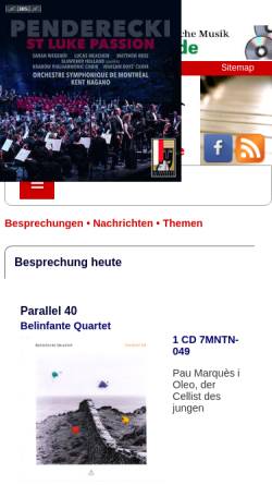 Vorschau der mobilen Webseite www.klassik-heute.de, Hommage an Frank Zappa im Leipziger Gewandhaus