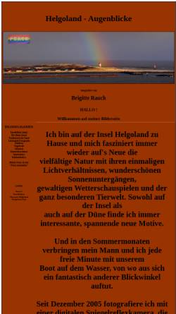 Vorschau der mobilen Webseite www.helgoland-augenblicke.de, Helgoland-Augenblicke