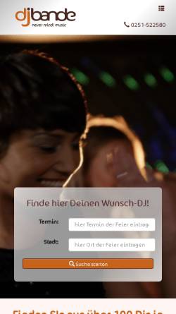 Vorschau der mobilen Webseite www.never-mind.de, Never Mind Music