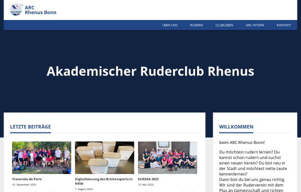 Vorschau von www.arc-rhenus.de, Akademische Ruder Club Rhenus Bonn