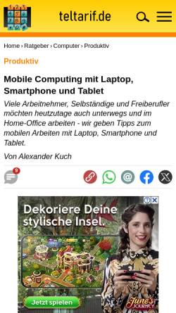 Vorschau der mobilen Webseite www.einfach-eee.de, Einfach Eee