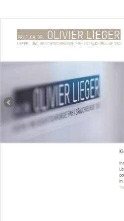 Vorschau der mobilen Webseite www.olivierlieger.ch, Praxis für Oralchirurgie und Implantologie in Luzern