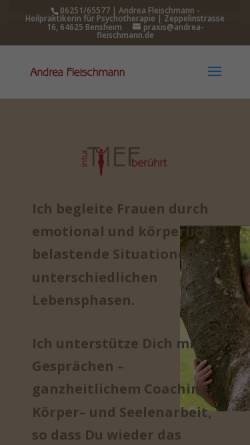 Vorschau der mobilen Webseite www.andrea-fleischmann.de, Babymassage