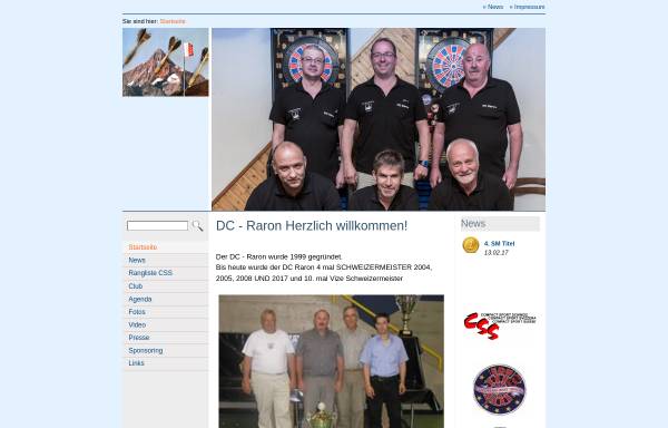 Vorschau von www.dc-raron.ch, Dart Club Raron