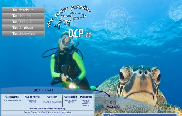 Vorschau von www.dcp.de, Dive Center Paradise