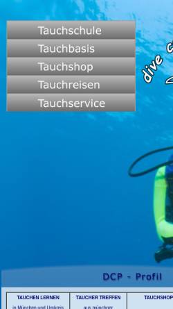 Vorschau der mobilen Webseite www.dcp.de, Dive Center Paradise