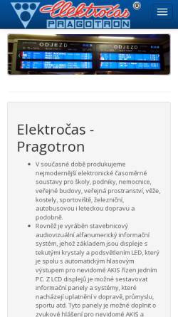 Vorschau der mobilen Webseite www.elektrocas.cz, Elektročas Pragotron