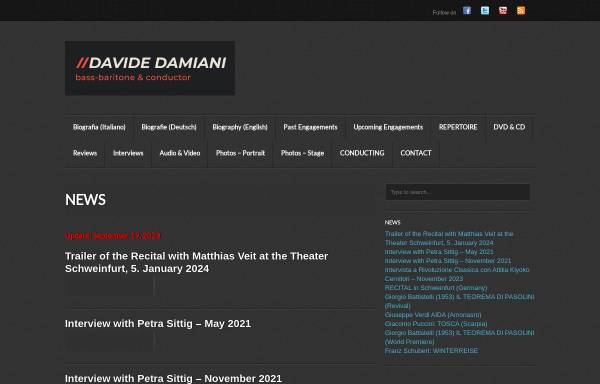 Vorschau von www.davidedamiani.com, Damiani, Davide
