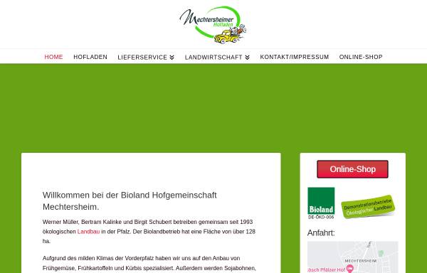 Vorschau von www.hofgemeinschaft.de, Bioland-Bauernhof Hofgemeinschaft Mechtersheim