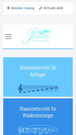 Vorschau der mobilen Webseite www.klavierunterricht-walossek.de, Walossek, Thomas