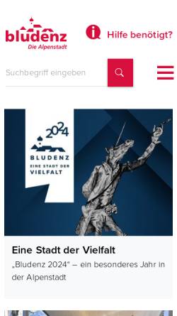 Vorschau der mobilen Webseite www.bludenz.at, Stadt Bludenz
