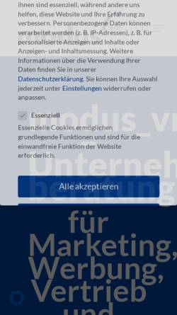 Vorschau der mobilen Webseite www.modus-vm.de, Modus_vm GmbH & Co. KG – Unternehmensberatung für modulares Marketing