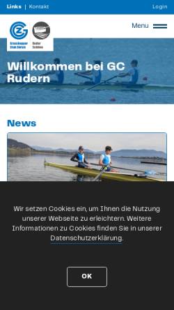 Vorschau der mobilen Webseite www.gc-rudern.ch, Grasshopper-Club Zürich - Ruder Sektion