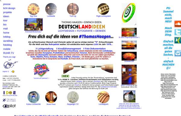Vorschau von www.haagen.de, Visionen und Lichtkunst