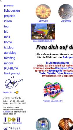 Vorschau der mobilen Webseite www.haagen.de, Visionen und Lichtkunst