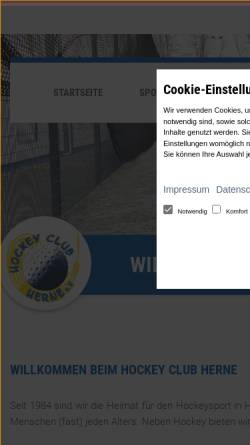 Vorschau der mobilen Webseite www.hcherne.de, Hockey-Club Herne e.V.