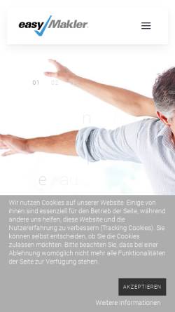 Vorschau der mobilen Webseite www.easymakler.de, easyMakler