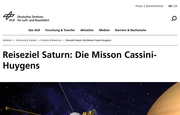 Vorschau von www.dlr.de, Cassini-Huygens