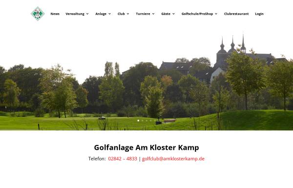 Vorschau von www.golfclub-am-kloster-kamp.de, Golf Club Kloster Kamp