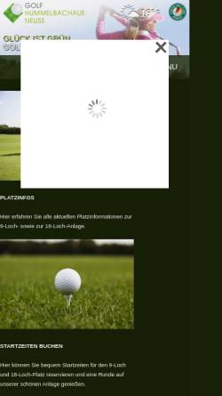 Vorschau der mobilen Webseite www.hummelbachaue-golf.de, Golfclub Hummelbachaue