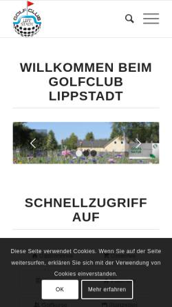 Vorschau der mobilen Webseite www.golfclub-lippstadt.de, Golfclub Lippstadt