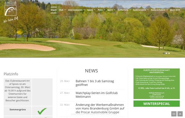 Vorschau von www.gc-mettmann.de, Golfclub Mettmann