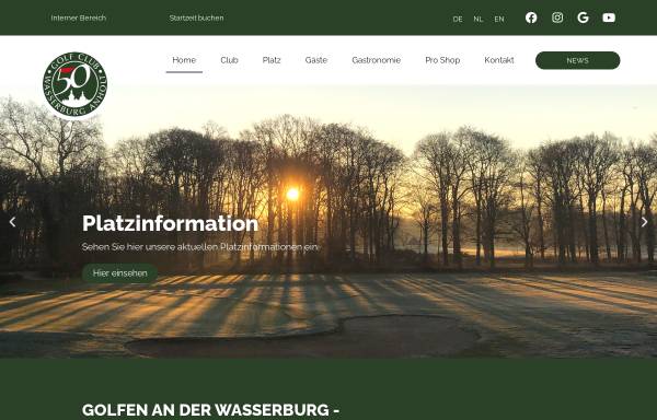 Vorschau von www.golfclub-anholt.de, Golfclub Wasserburg Anholt